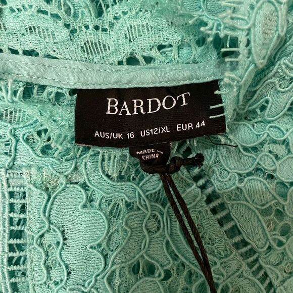 Bardot LACE PANEL DRESS IN MINT size 12 - Picture 4 of 7